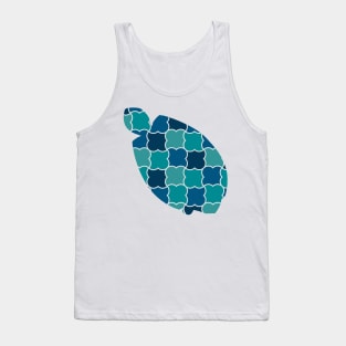 Turtle Silhouette with Pattern Tank Top